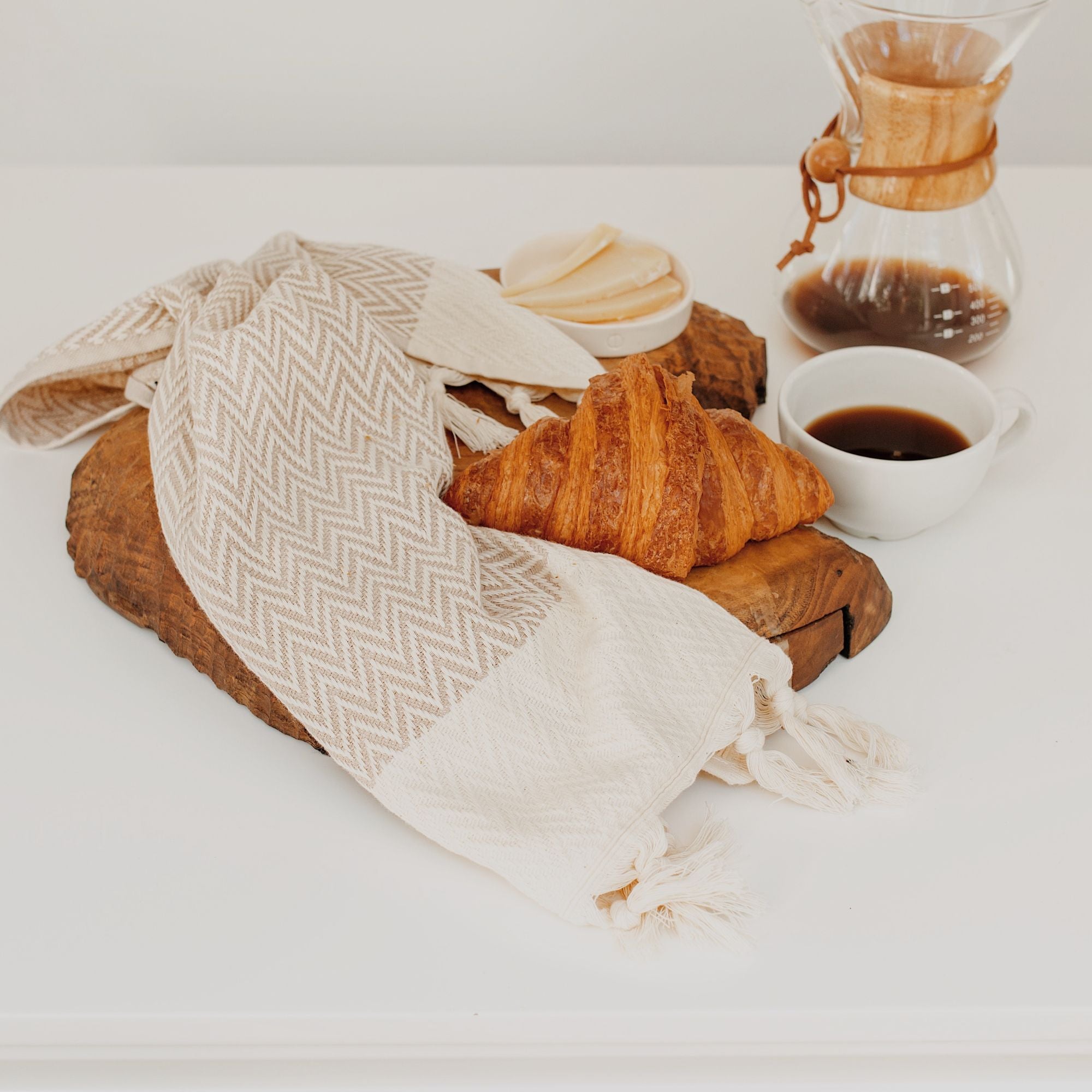 100% Cotton Turkish Hand Towel for Kitchen & Bathroom (SET of 2)