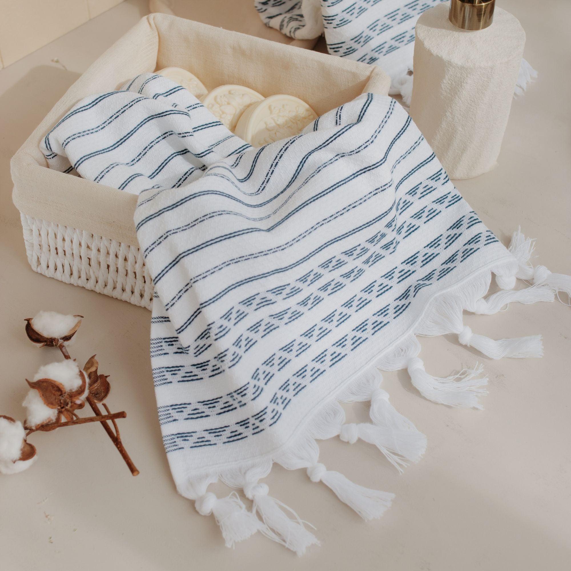 Cotton Hand, Face & Kitchen Towel – Set of 2, Woven & Terry