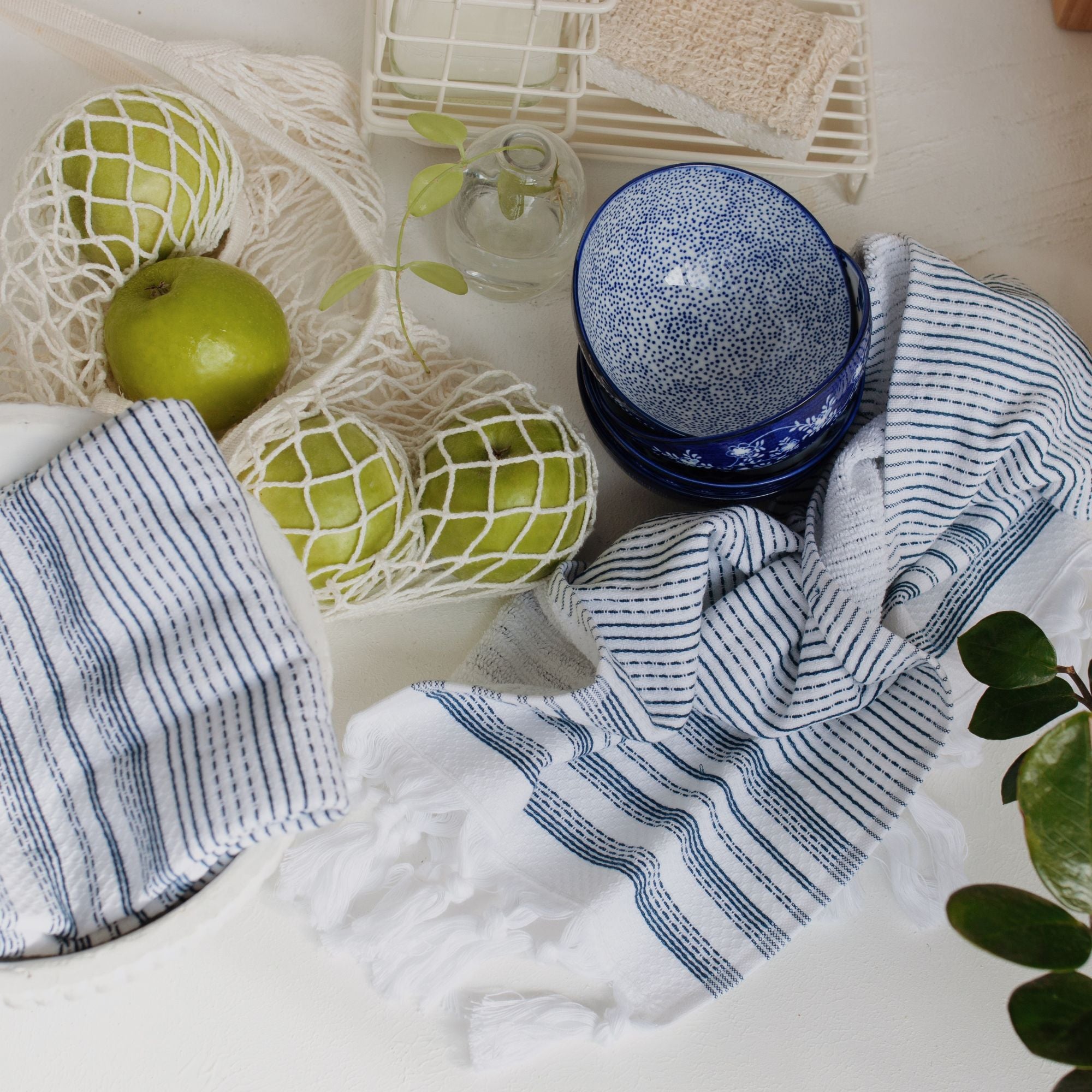Cotton Hand Towel – Set of 2, Woven & Terry