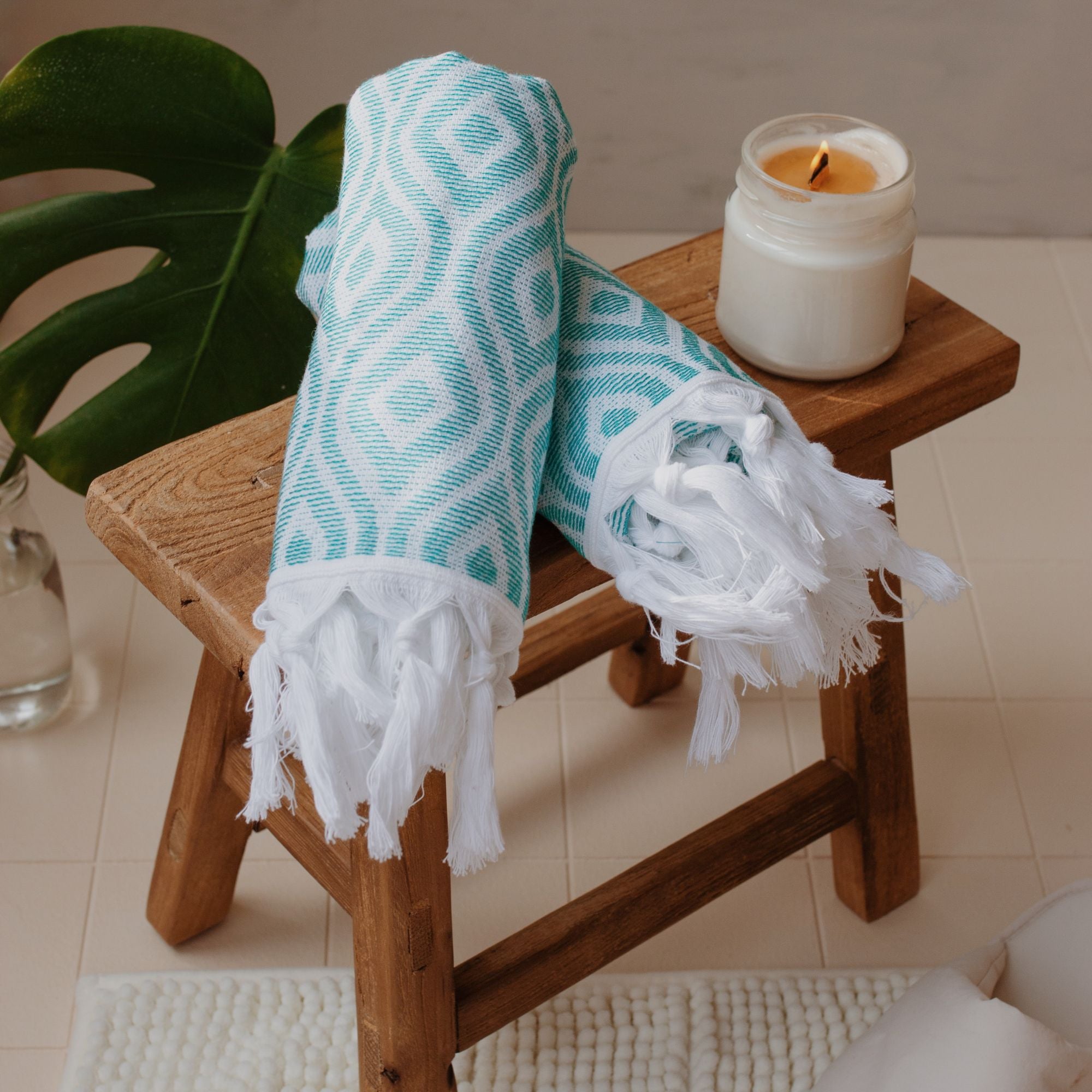 Decorative Boho Cotton Hand & Kitchen Towel Set of 2