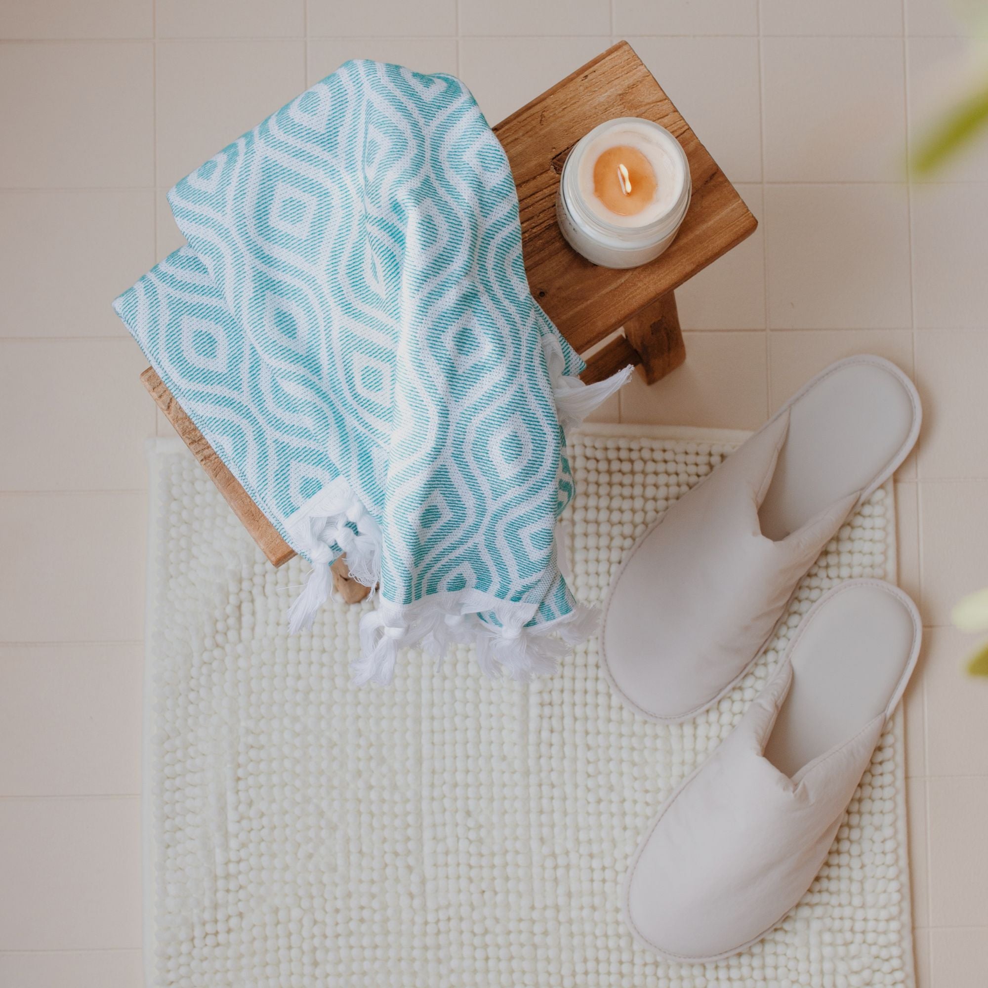 Decorative Boho Cotton Hand & Kitchen Towel Set of 2