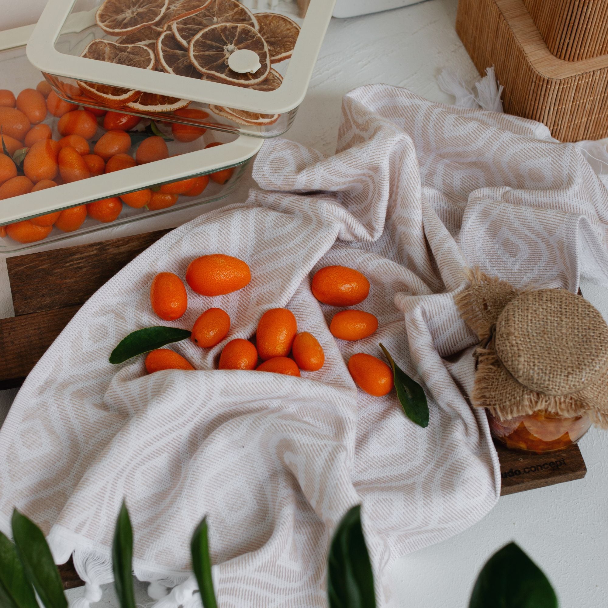 Decorative Boho Cotton Hand & Kitchen Towel Set of 2